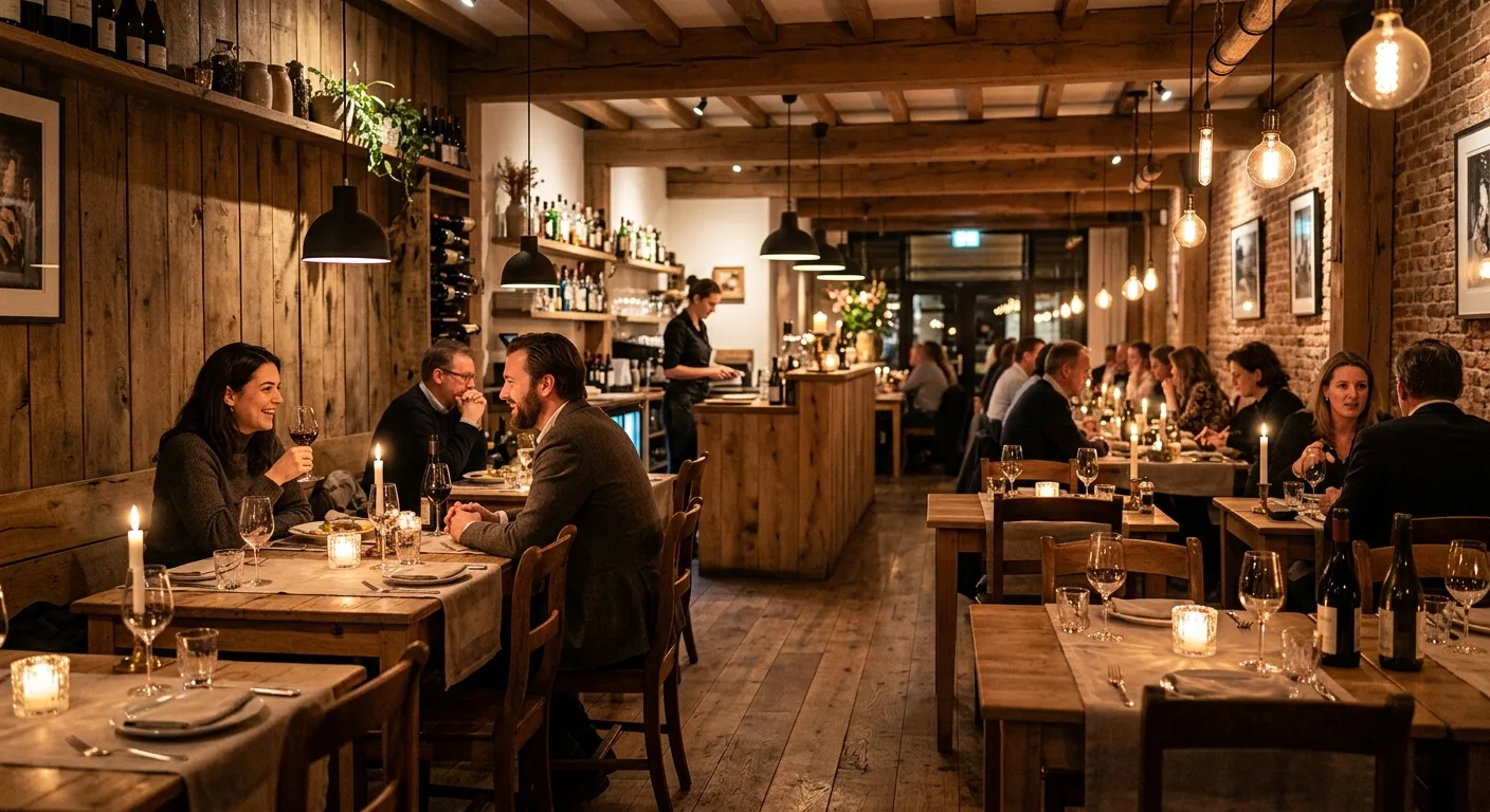 Sfeervol interieur met kaarslicht